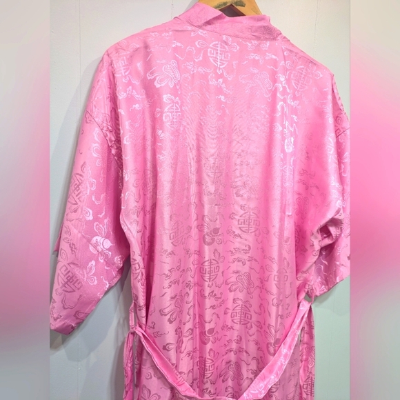 Eastern Collection Silk Robe in Bubblegum Pink Small/Medium F1 Vintage‎ Kimono - Picture 7 of 11